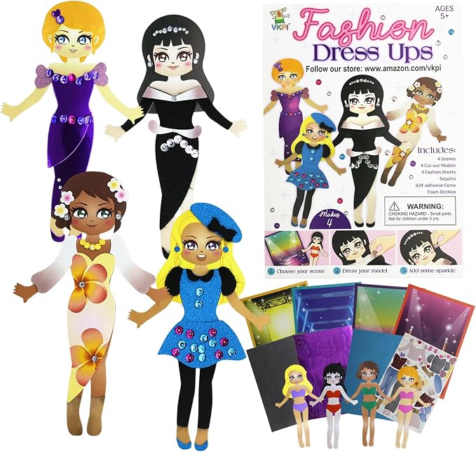 VKPI Fashion Dress Ups, Paper Art Crafts