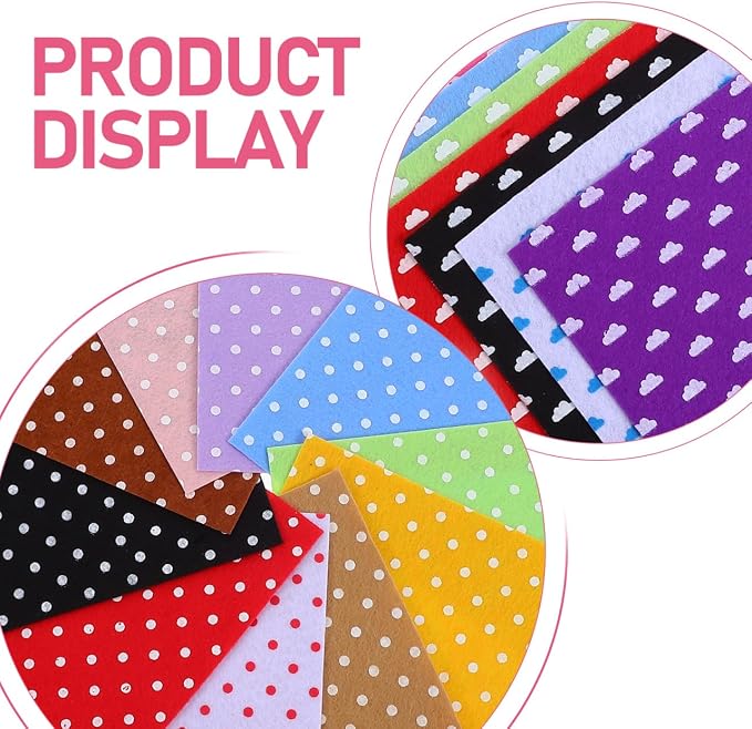 Healifty 20pcs Felt Fabric Sheets, Squares