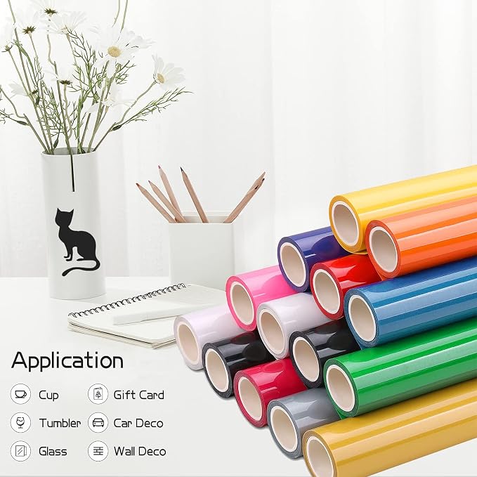 Matt Black Permanent Adhesive Vinyl Roll