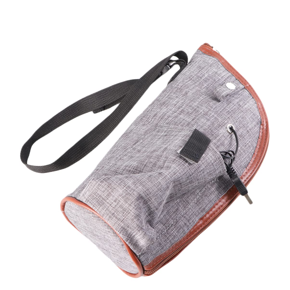 3sets Portable Bottle Warmer Heater with USB Cable Smart Travel Cup Covers Temperature Feeding Grey