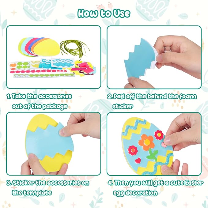 Fennoral 12 Pack Easter Egg Craft Kit