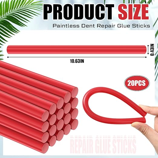 CroBlissful 20 Pcs Paintless Dent Repair Glue Sticks PDR Glue Hot Sticks