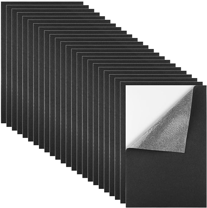 Morcheiong 24 Pcs Self Adhesive Felt Sheet Soft Felt Sheets