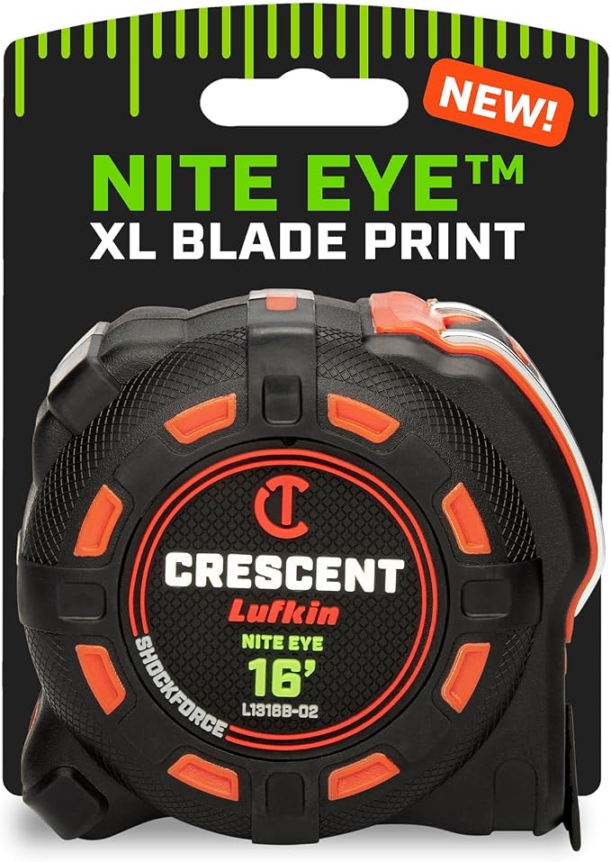 Crescent Lufkin 16 Ft. SHOCKFORCE NITE EYE Tape Measure | L1316B-02