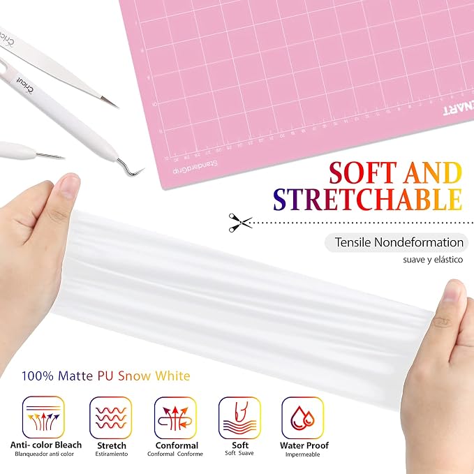 TransWonder Heat Transfer Vinyl White- 12 x 25ft Iron on Vinyl