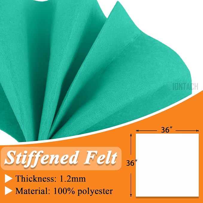 IONTACH 36" X 36" Stiff Felt Fabric 1.2mm Thick | Felt Sheet