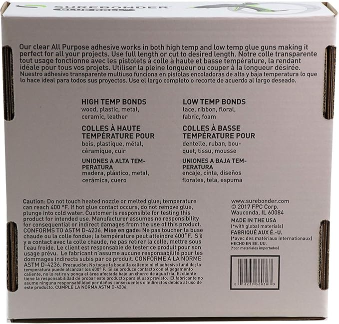 Surebonder Mini Size 188 ft All Purpose Long Mini Hot Glue Stick Roll