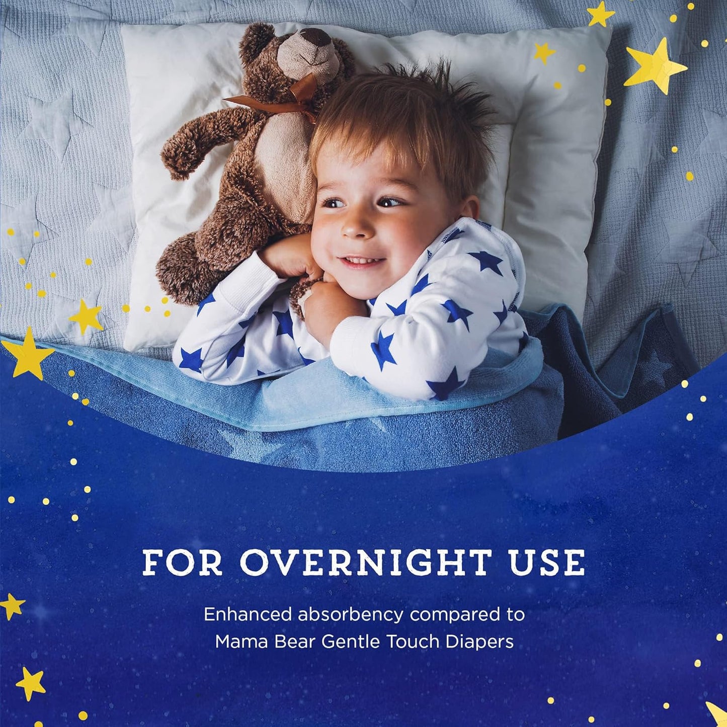 Amazon Brand - Mama Bear Overnight Diapers, Size 6, 54 Count