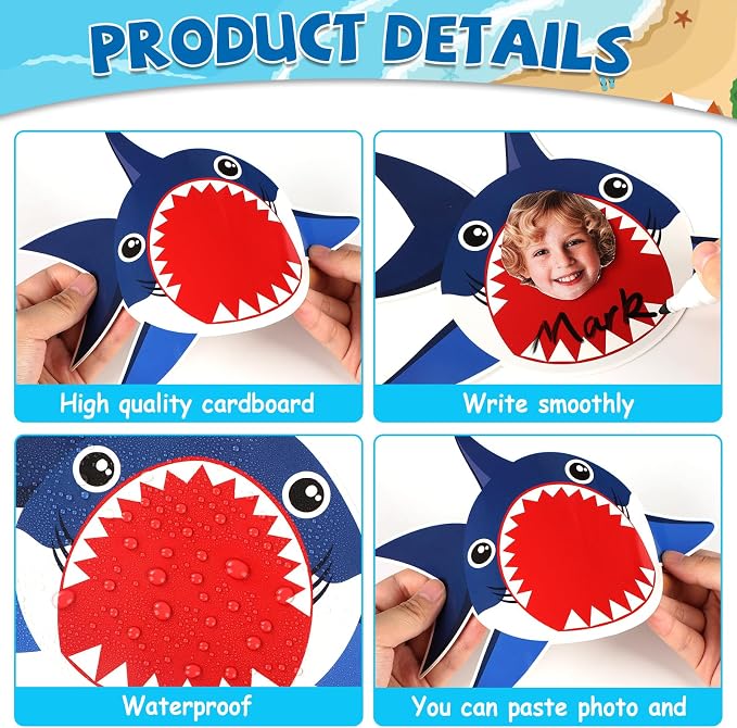 gisgfim 80Pcs Summer Cutouts Shark Decorations Under The Sea Bulletin Board