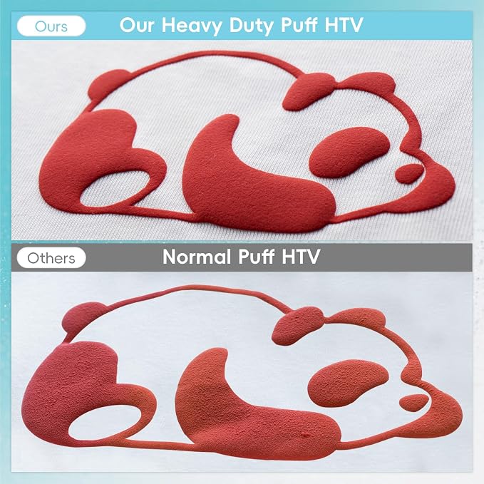 Aoder Red Heavy Duty Puff Vinyl Heat Transfer