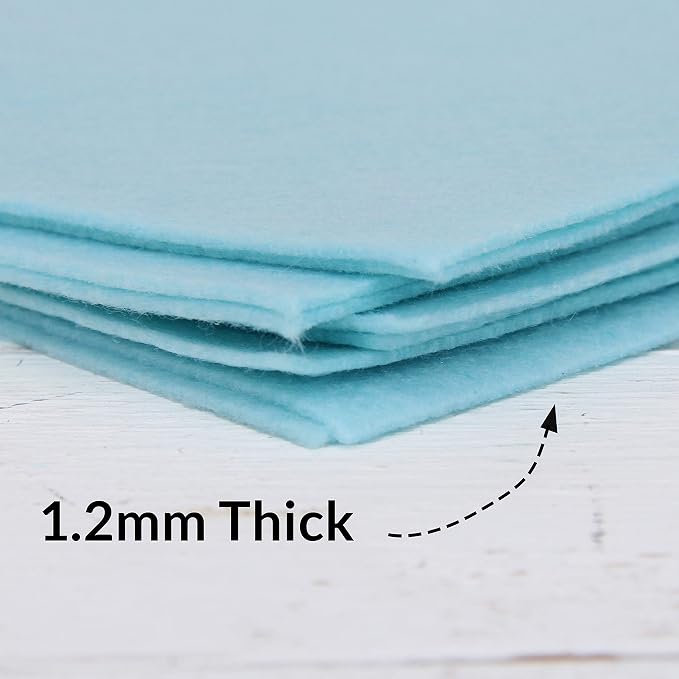 Threadart Light Aqua Premium Felt Sheets