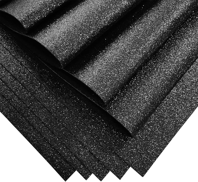 Jtnohx Glitter Felt Fabric, 8 x12 inches Felt Square Glitter