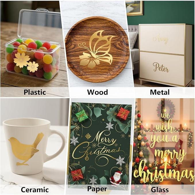 Gold Permanent Adhesive Vinyl, Party Decorations, Scrapbooking & DIY Crafts