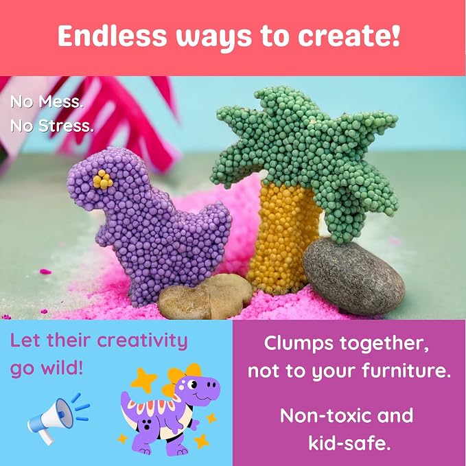 Silly Foam, Creative Modeling Foam Beads, Easy Clean Up, Arts & Crafts