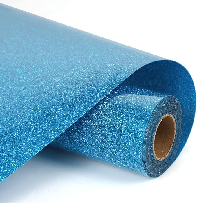 HTVVETUR Glitter HTV Vinyl Rolls Heat Transfer Vinyl