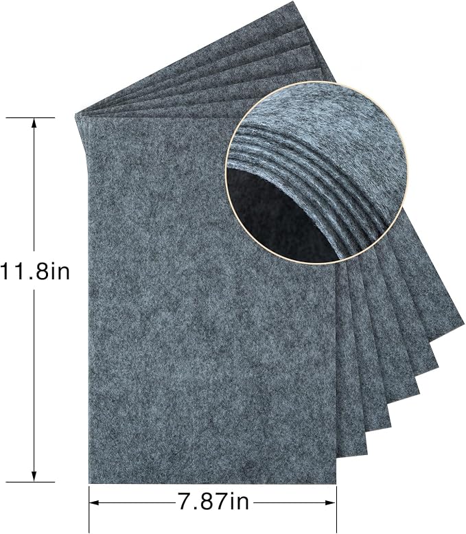 HaoFeiJH Grey Felt Fabric Sheets