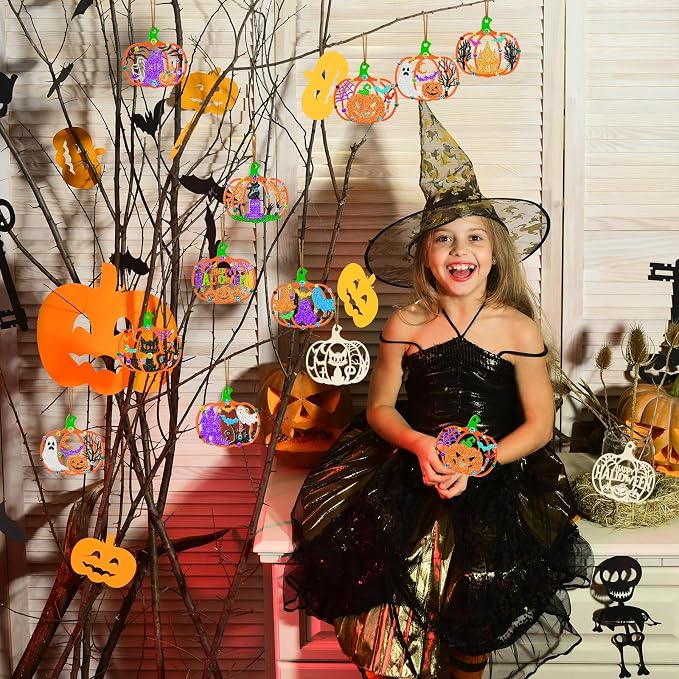 36PCS Wooden Pumpkins Ornaments to Paint Halloween Thanksgiving Decoration