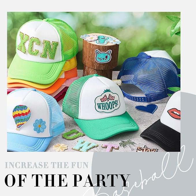 Hercicy 12 DIY Trucker Hats Kit, Sublimation Blank Baseball Caps