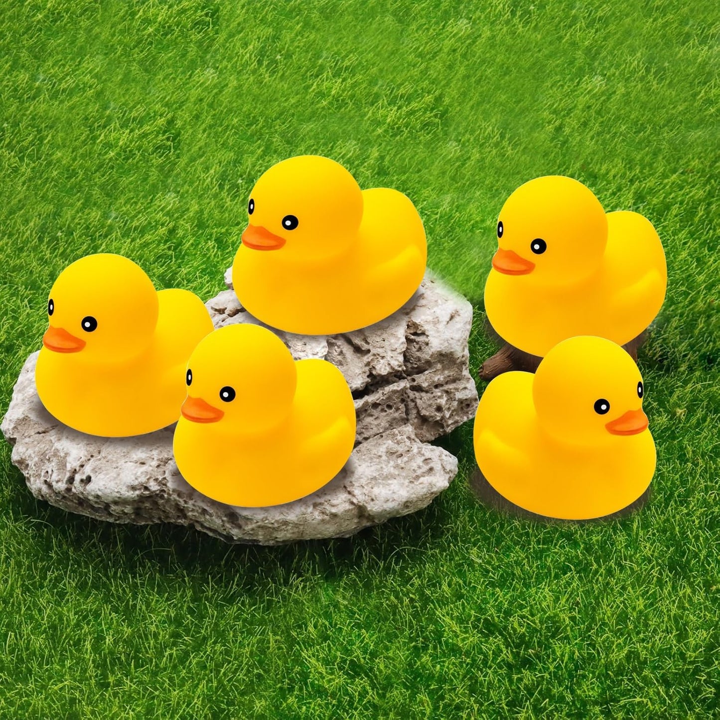 Yellow Rubber Ducks Bath Toys 20Pack, Bathtub Floating Squeaky Duck Bulk Baby Preschool Bath Toy for Baby Shower Infants Kids Toddler Birthday Party Decoration Gift (Large)