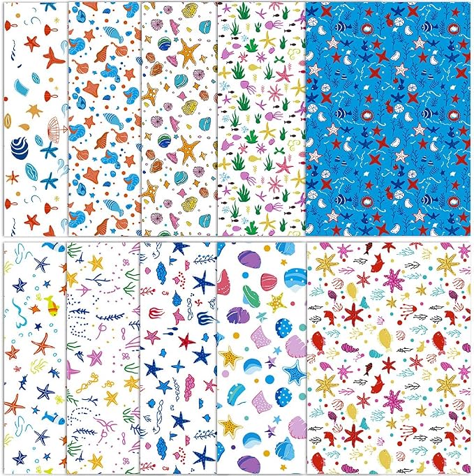 ONEART | 10 Pieces Clear PVC Vinyl Sheets, A4 Size See Through Waterproof Vinyl