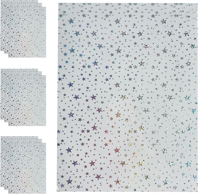 Transparent Waterproof PVC Vinyl 10 Pcs 8.3 x 11.8 inches Iridescent Shine