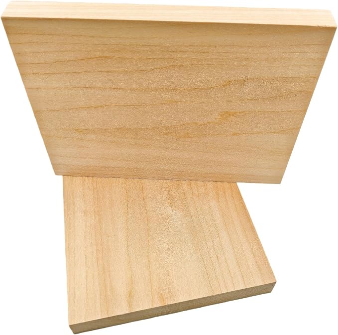 2PCS Unfinished Basswood Blocks