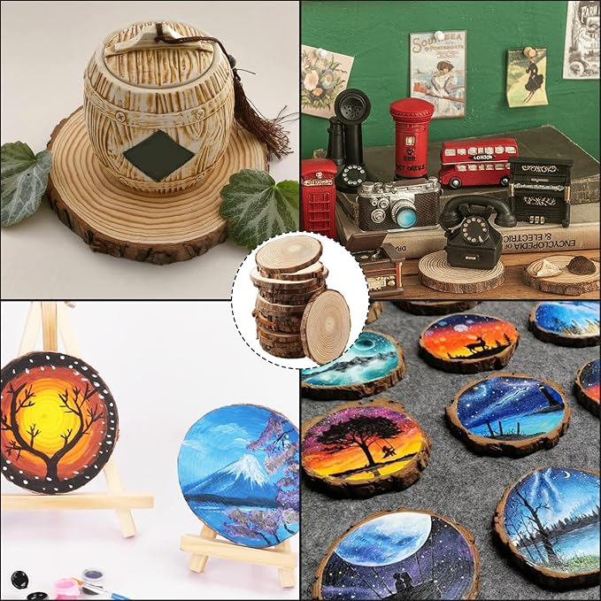 FSWCCK 17 PCS Unfinished Wood Slices
