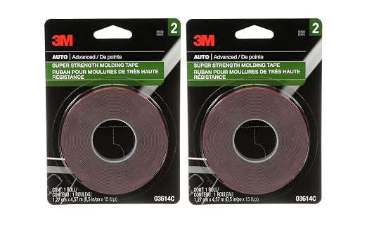 3M Scotch-Mount Automotive Molding Tape, Super Strength Double-Sided Adhesive