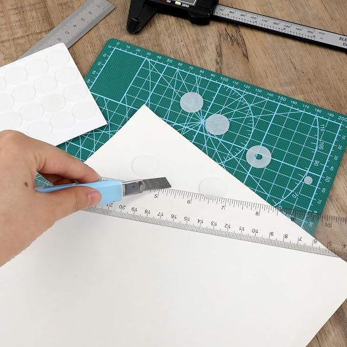 96PCS Non-Slip Silicone Grips for Quilting Templates Quilting Rulers, Adhesive