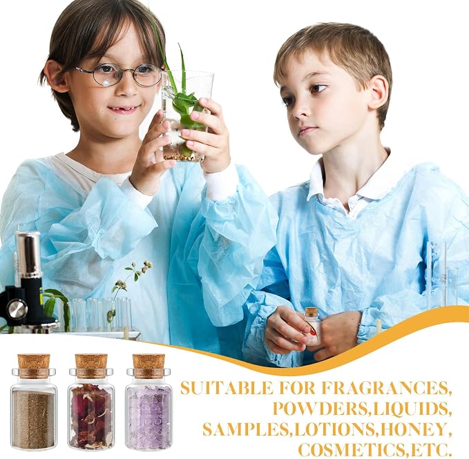 Gerrii 150 Pcs 20 ml Mini Glass Bottles