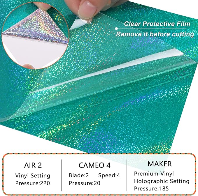 WRAPXPERT Holographic Green Permanent Vinyl