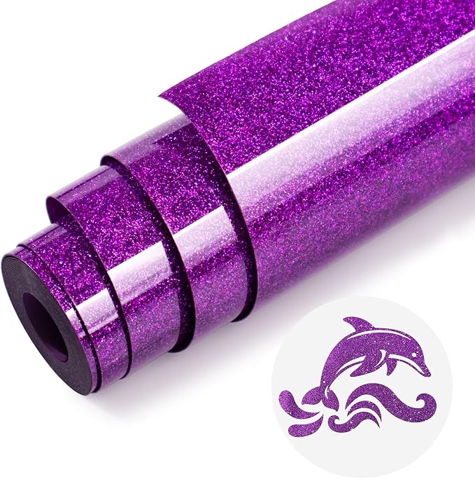 Purple Glitter HTV Heat Transfer Vinyl