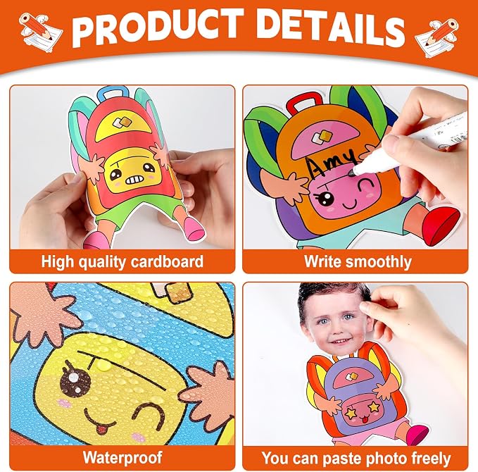 gisgfim 80Pcs Backpack Cutouts Back to School Decorations Bulletin Board