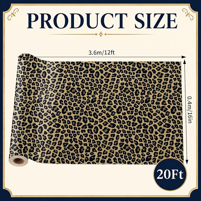Leopard Print Bulletin Board Paper Roll Cheetah Bulletin Board Background Paper