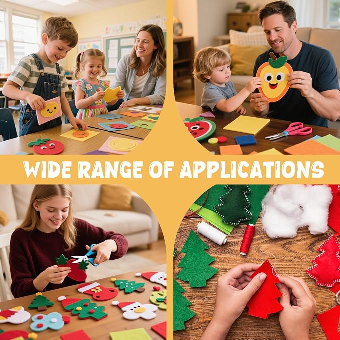 moinkerin 50Pcs Felt Sheets for Crafts