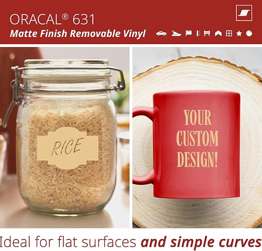 ORACAL 631 Matte Saffron Vinyl Durable Roll Easy to Weed Permanent Adhesive