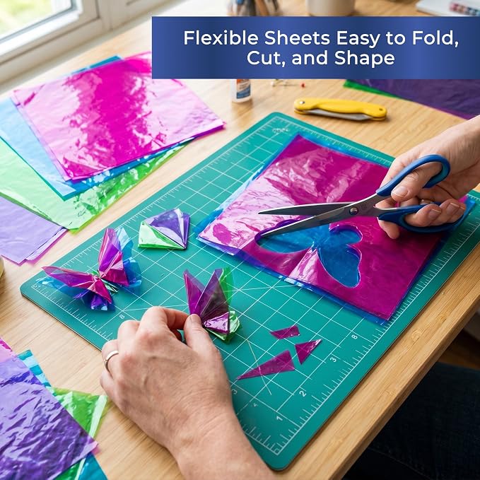 Colored Cellophane Sheets 210-Pack