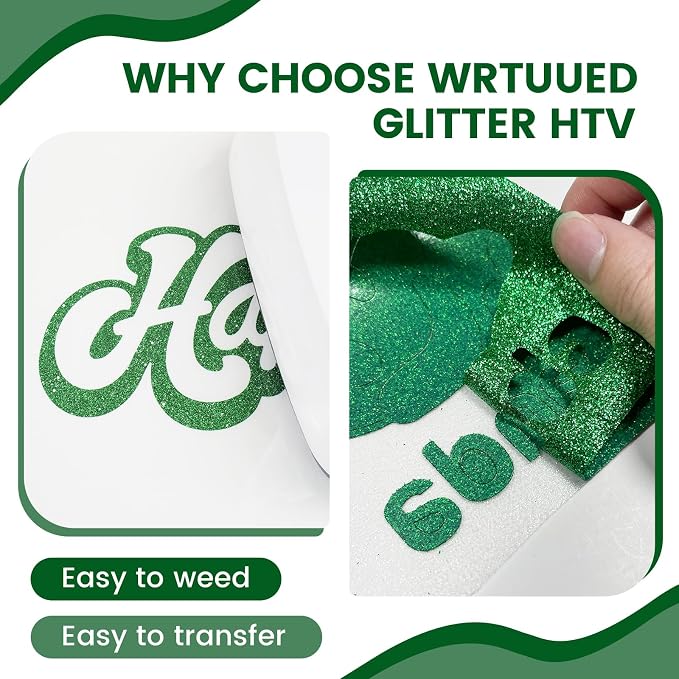 Green Glitter HTV Heat Transfer Vinyl