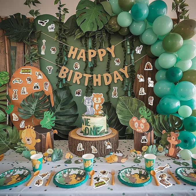 300Pcs Animals Foam Stickers, Self-Adhesive Cartoon Jungle Animals Foam Sticker
