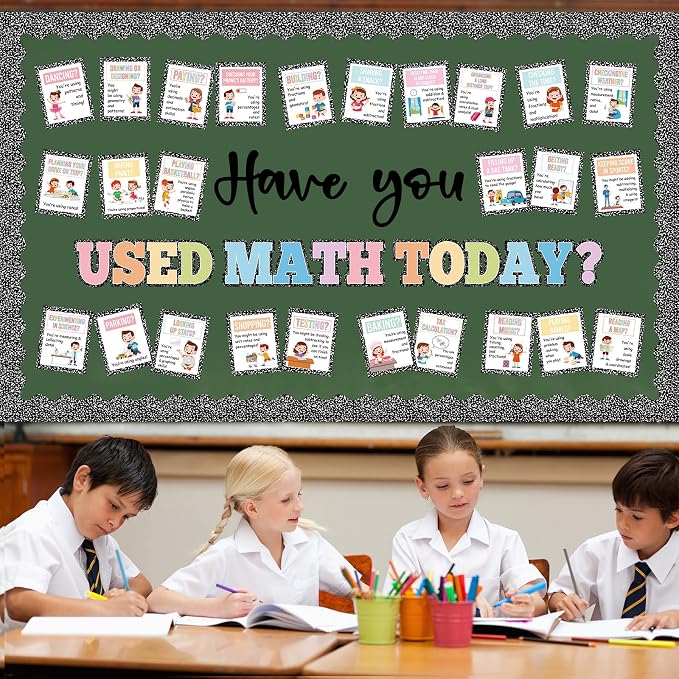 Math Bulletin Board Set Mathematics Composition Notebook Classroom Decoration