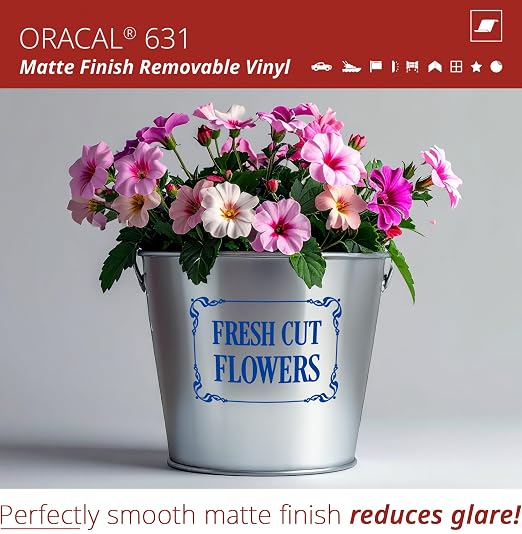 ORACAL 631 Matte Traffic Blue Vinyl Durable Roll Easy to Weed Permanent