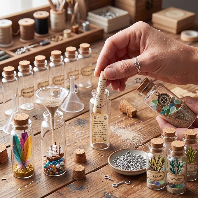 Geiserailie 45 Pcs Mini Glass Bottles