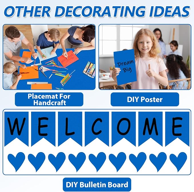 Qyeahkj 17.7in x 20ft Bulletin Board Paper Roll Bulletin Board Background Paper
