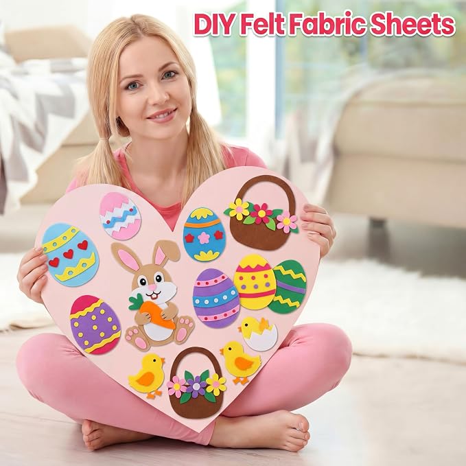 Moukeren 360 Pcs 8 x 8 Inch Felt Sheets Bulk