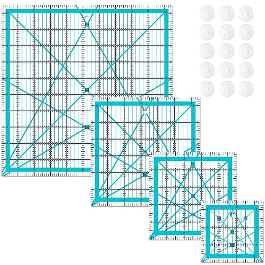 Quilting Rulers 4 Square Ruler Quilting Templates, Quilting Ruler Acrylic Rulers