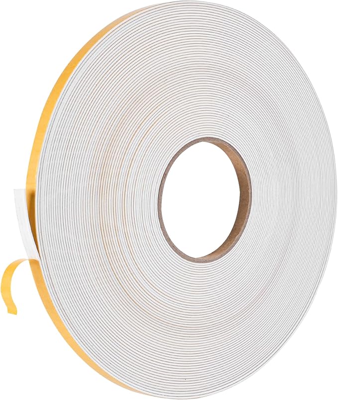 Self Adhesive Foam Tape Weatherstrip 1/4in x 1/16in x 98.4Ft High Density Foam