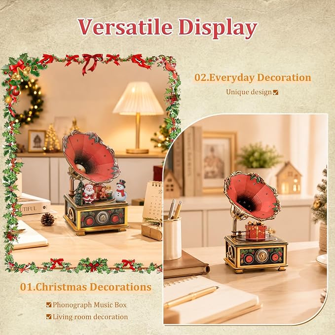 3D Puzzles for Adults Vintage Gramophone Music Box