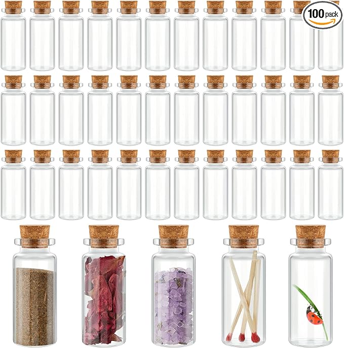 Gerrii 100 Pcs 30 ml Mini Glass Bottles