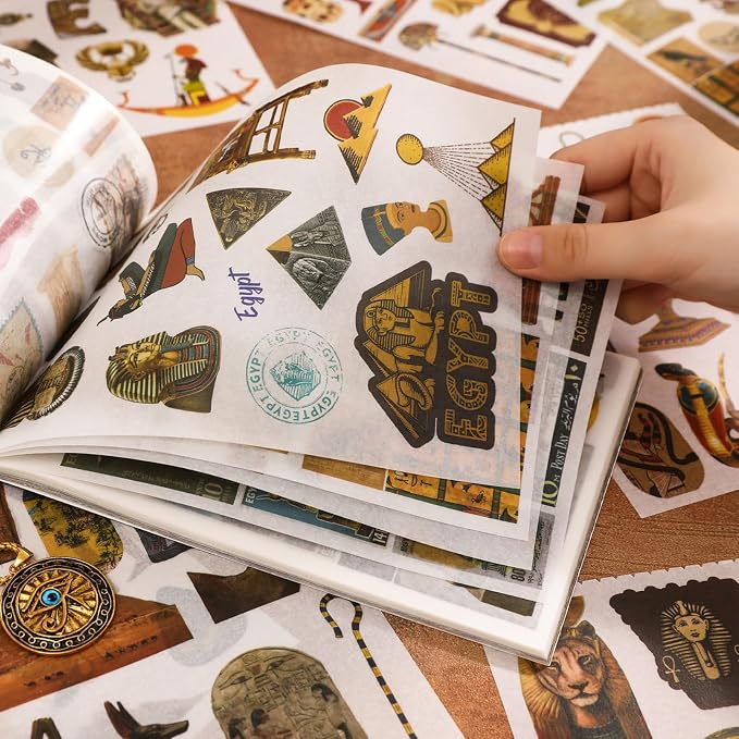Pre-Cut Vintage Stickers for Journaling, 500+ Scrapbook Stickers and 20 A5