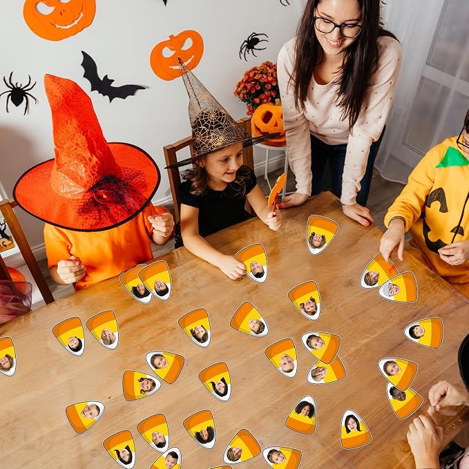 gisgfim 80Pcs Halloween Candy Corn Cutouts Halloween Party Decorations Bulletin